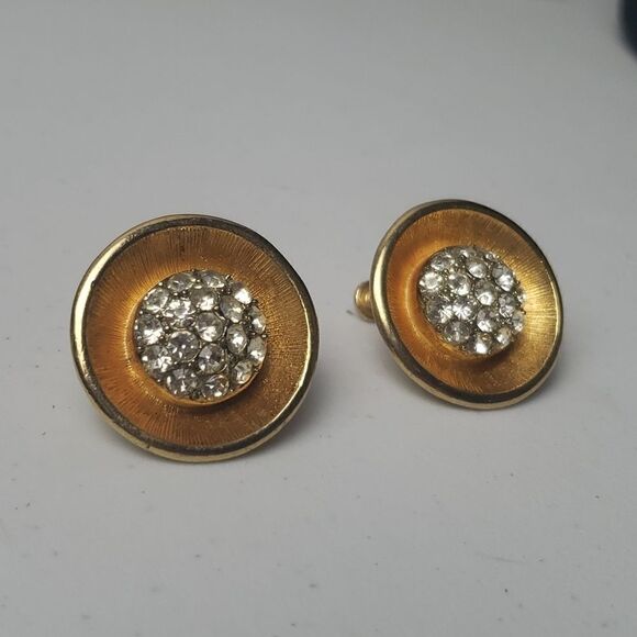 Vintage Faux Diamond Earrings 1980s - Picture 2 of 6